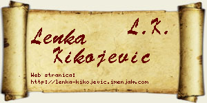 Lenka Kikojević vizit kartica